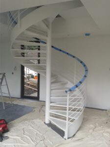 Spiral Staircase with Stainless Steel Handrail