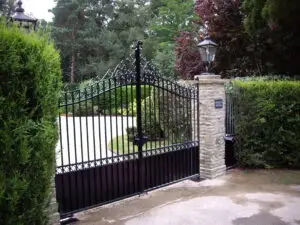Wrought Iron Gates fabricated with hand made scrolls