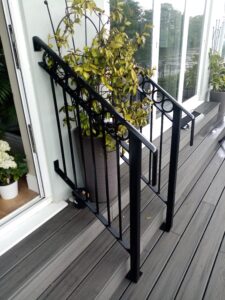 Wrought Iron Handrail Fabrication in workshop